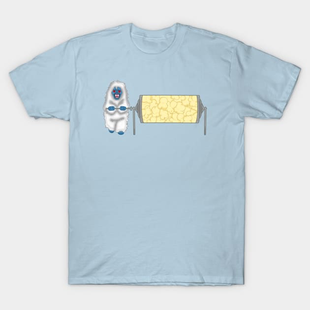 Yeti Popcorn Turner T-Shirt by meggbugs